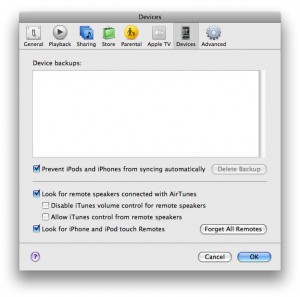 Old iTunes settings Old iTunes settings