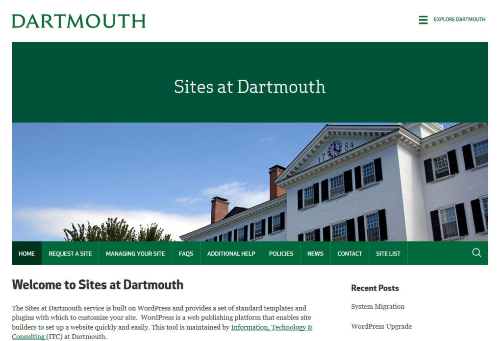 Dartmouth Green theme screenshot
