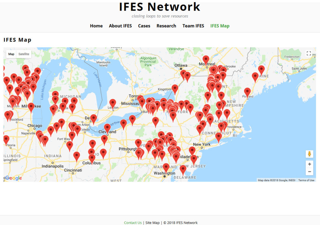 sample map shoing IFES locations